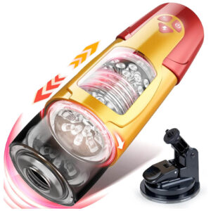 Automatic Masturbator Cup wall mounted with 7 Rotating & 3 Thrusting Mode Realistic Pocket Pussy Adult Sex Toy