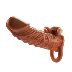 5.3 In Thicken Lengthen Vibrating Extension Penis Sleeve Sex Toys In India