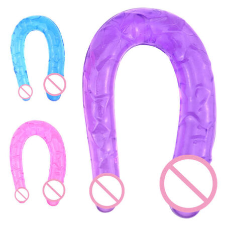 Premium 40CM Super Long Double Ended Realistic Dildo - Flexible Jelly Dragon Dildo for Women & Couples - Best Adult Wellness Toy in India - Discreet Delivery