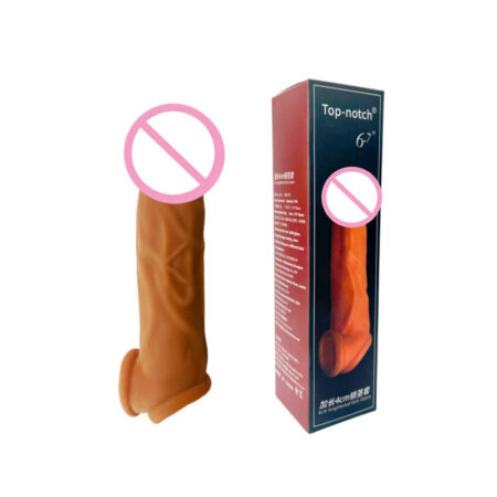 Premium 6.7 inch Crystal Wolf-Tooth Penis Sleeve Extender - 100% Waterproof Soft TPE Sex Toy for Men & Couples - Best Adult Wellness Product in India