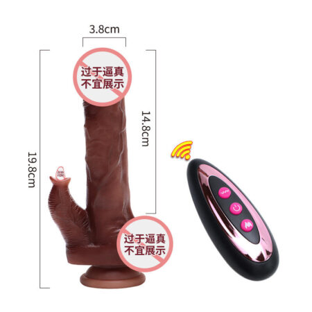 Premium Realistic Automatic Stretching & Swaying Penis Vibrator with Dual Motors - Suction Cup Hands-Free Sex Toy for Couples - Best Adult Wellness India