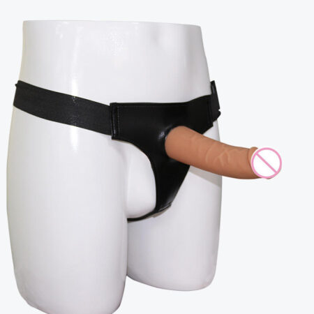 Premium Wearable Men's Strap-on Dildo Panties with Realistic Hollow Dildo Sleeve - Soft Medical Grade Silicone Penis Extender for Couples - Adult Wellness India
