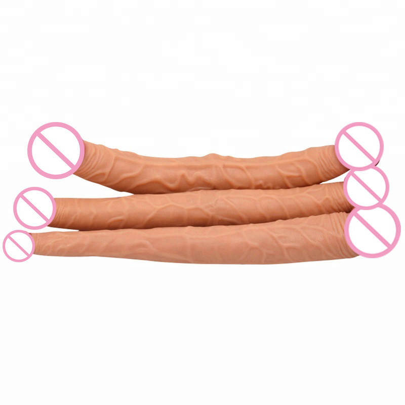 Premium 37CM Super Long Double Ended Realistic Dildo - Flexible Dual Headed Dong for Couples & Lesbians - Soft Silicone Adult Sex Toy India - Image 3