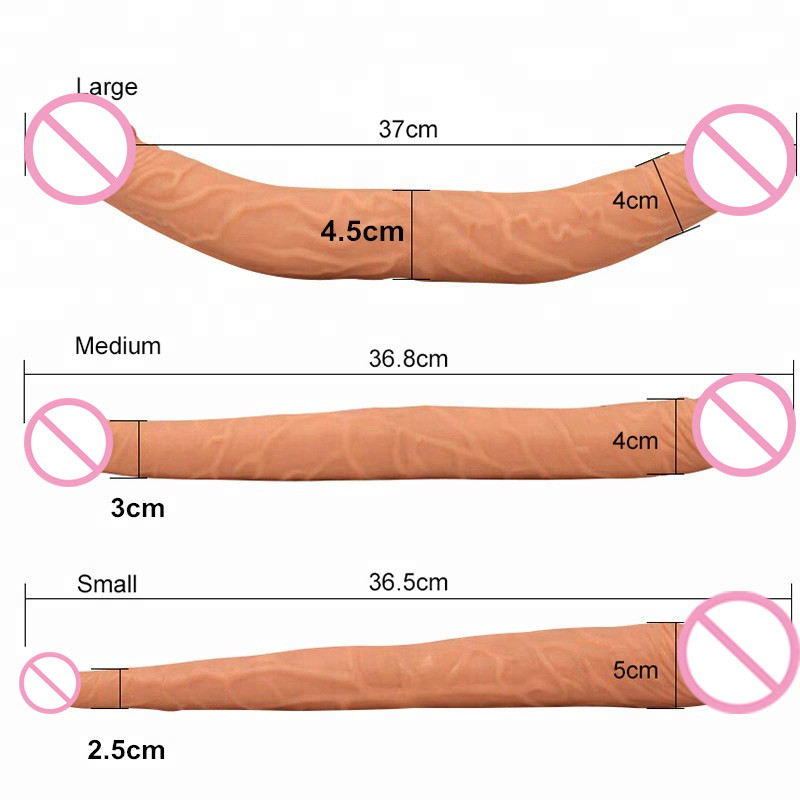 Premium 37CM Super Long Double Ended Realistic Dildo - Flexible Dual Headed Dong for Couples & Lesbians - Soft Silicone Adult Sex Toy India - Image 8