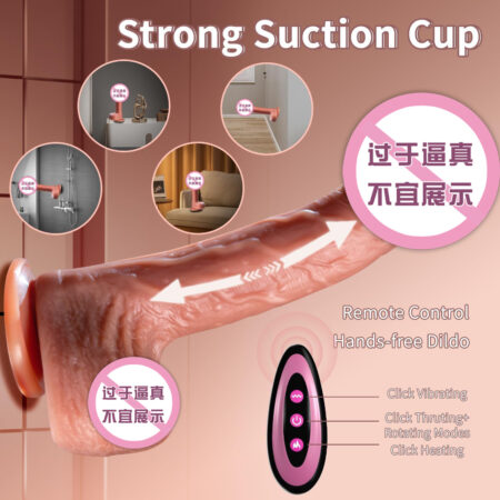 Premium Heating Sex Machine Vibrator for Women | Waterproof Silicone Dildo with Automatic Plugging | Adult Couple Toys & Female Masturbator India